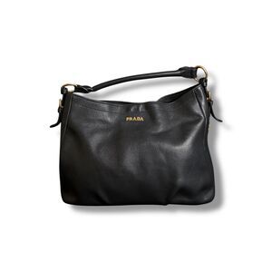 Prada Vitello Daino Leather Hobo Bag